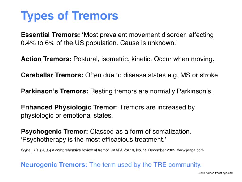 Types Of Tremors Tre College